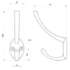 Obrazek Wieszak meblowy W017 Chrom Mat